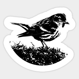 monochrome cool bird Sticker